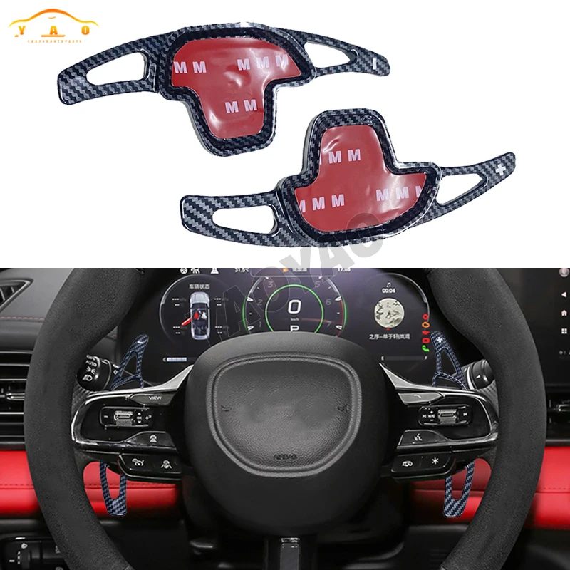 

Car Steering Wheel Shifter Paddle DSG Extender For Trumpchi EMPOW55 GAC GS7 GS8 GA6 GS5 ABS Carbon Fiber Paddle Shift Auto Parts