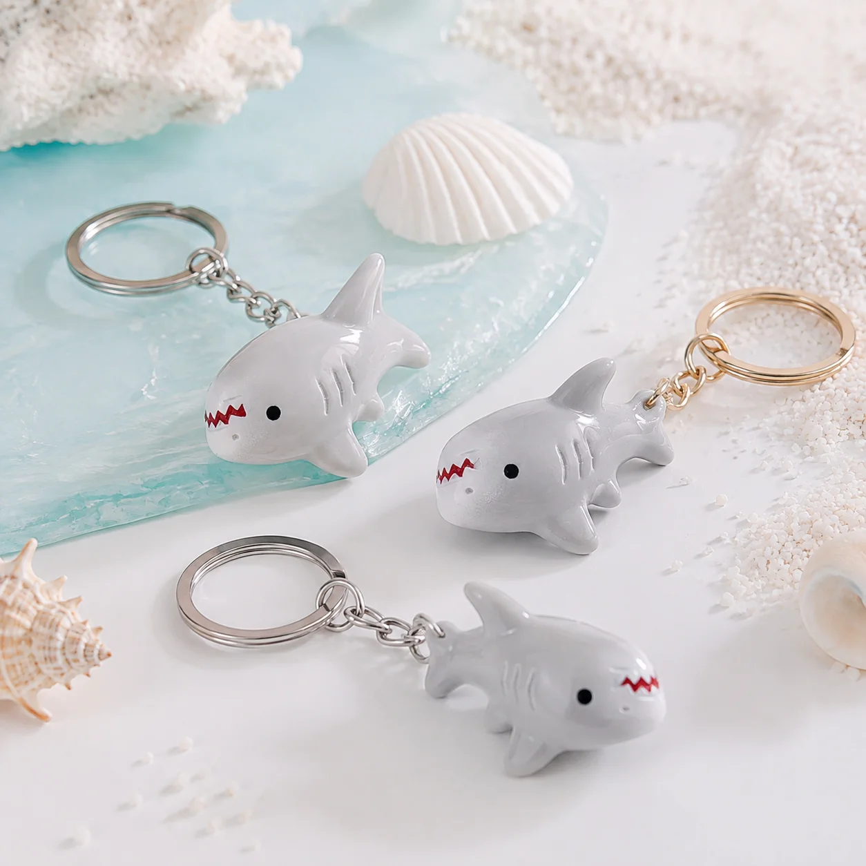 Phone Cases Wholesale - Groothandel Schattige Grijze Haai Hars Charms