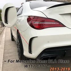 Black Rear Bumper Spoiler Canards Vents Cover Trim For Mercedes Benz CLA Class W117 C117 CLA200 220 250 260 45 AMG 2013-2019