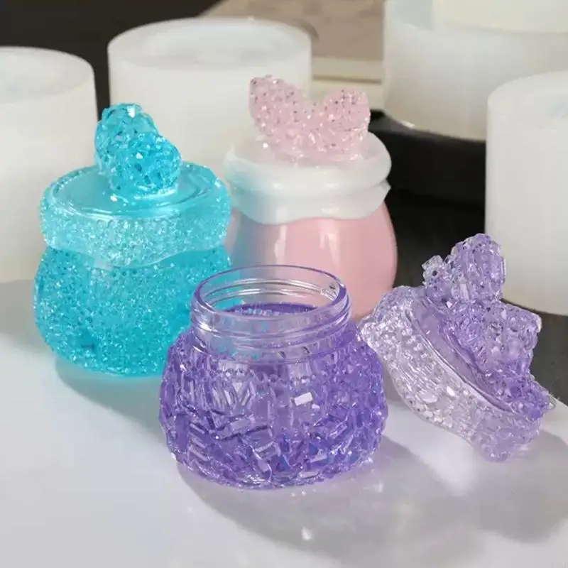  Irregular Shaped Silicone Mold For Creating Resin Jewelry Organiser Puddings Jar