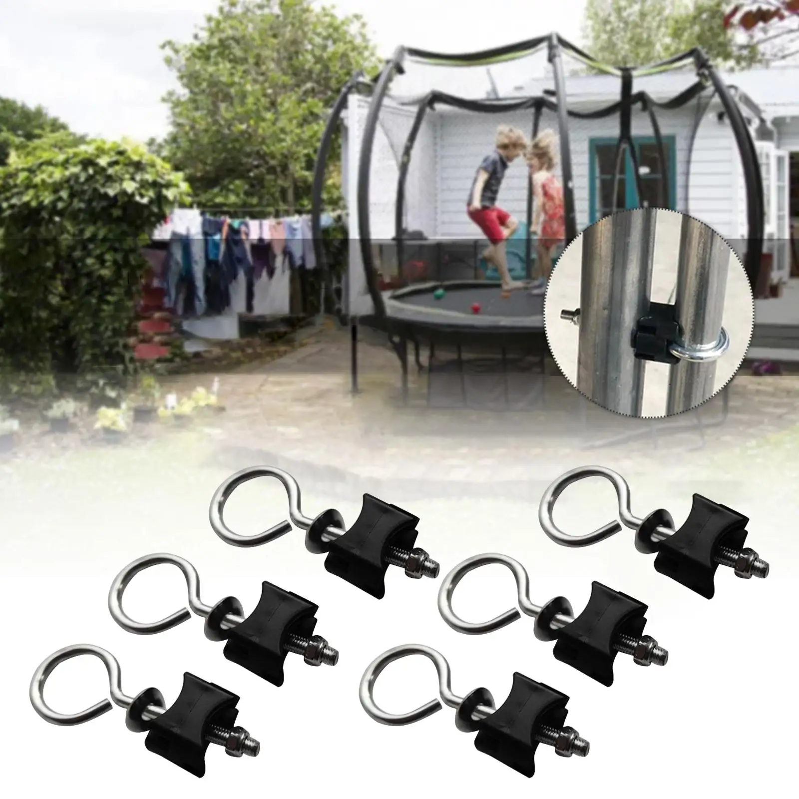 

Complete Trampoline Accessory Set with Steel Screws Pole Spacers Protective Pad for Playground Jumping Bed Equipment