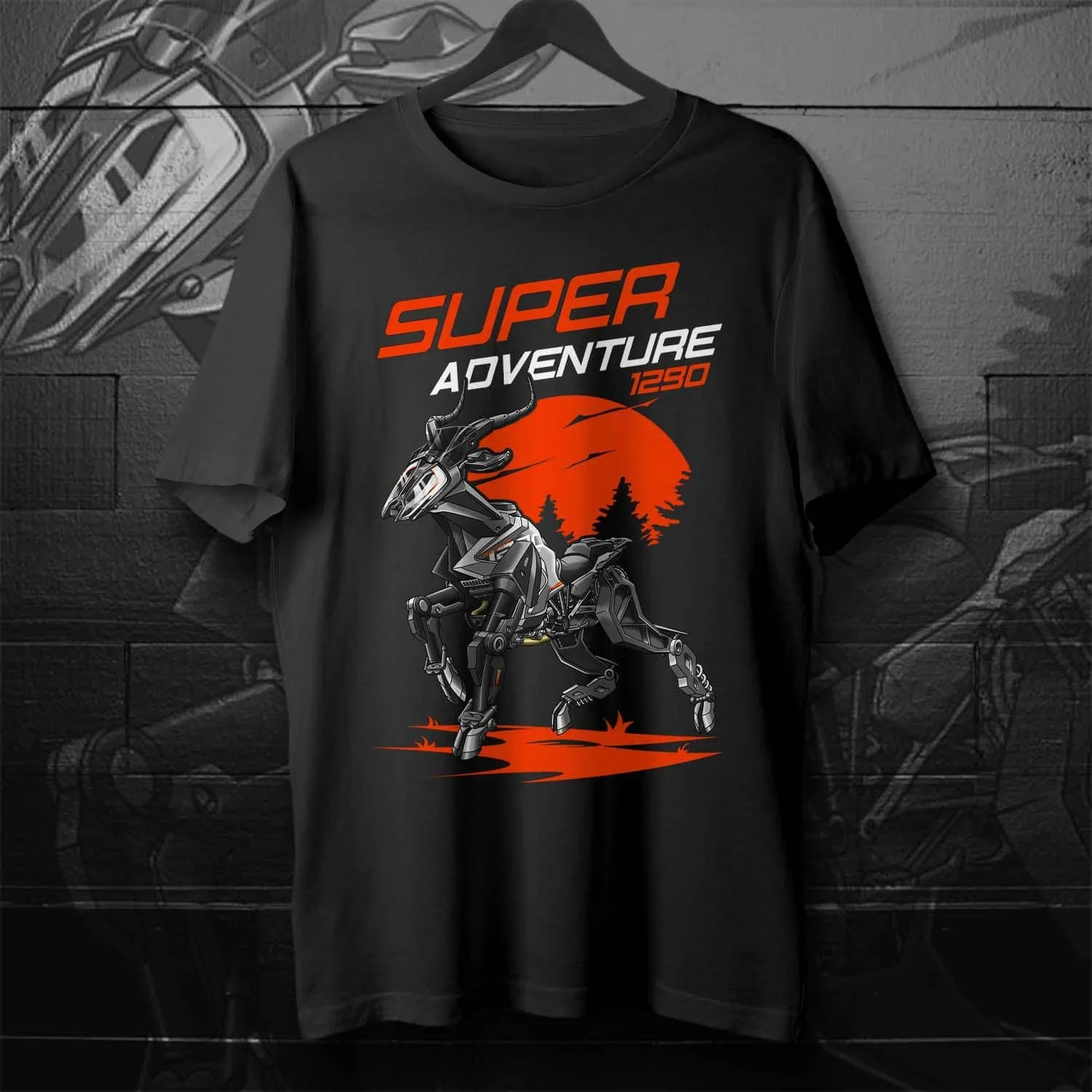 T-shirt de manga curta para motociclismo masculina, 100% algodão, decote O, super aventura, Inspiração antílope, clássico, casual, novo, 1290