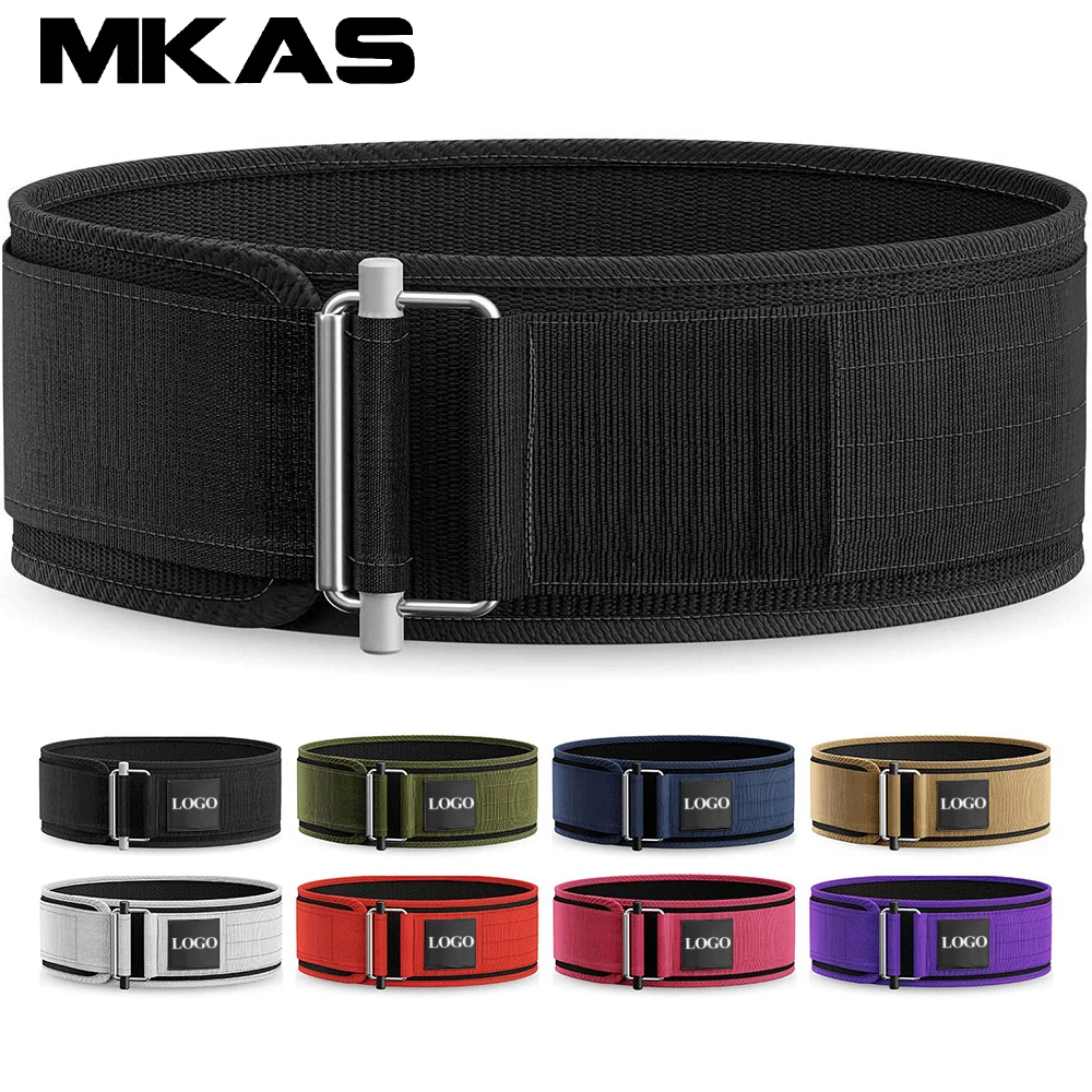 Quick Locking Weightlifting Belt Adjustable Nylon Gym Workout Belts for Men and Women Deadlifting Squatting Lifting Back Support