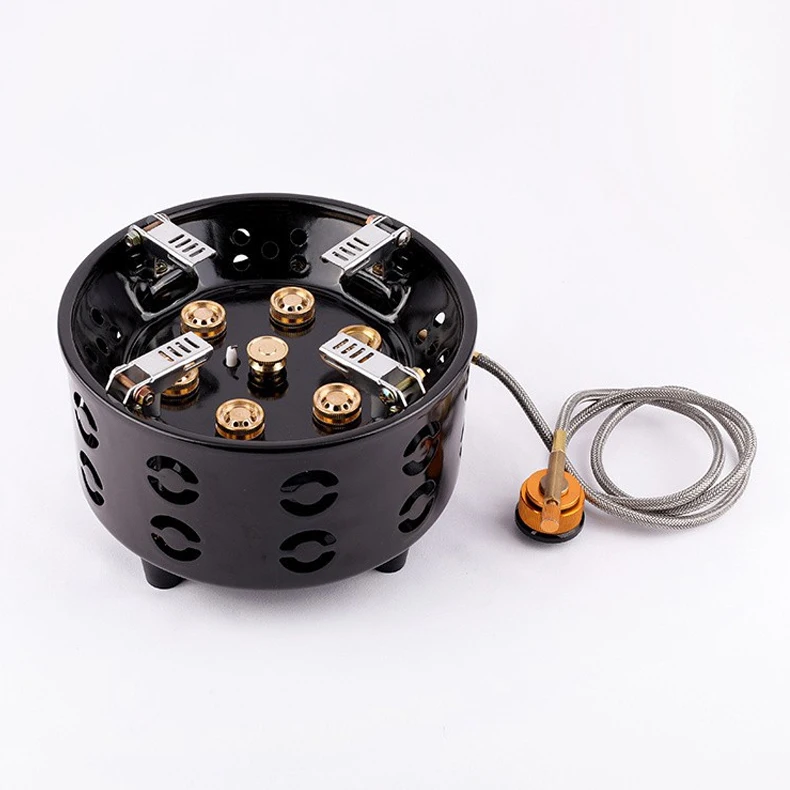 Portable Windproof Camping Stove for Outdoor Hiking Cooking Steel 7 Burner Camping Stove Portable Tourist Equipment