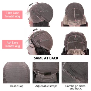 Brasilianer Remy Bone Ret Short Perücke Bob für Frauen, vorkontrollierte menschliche Haarperücken, 13x4, 4x4, 14 10 Hauptverkäufe Perk Terk - №9