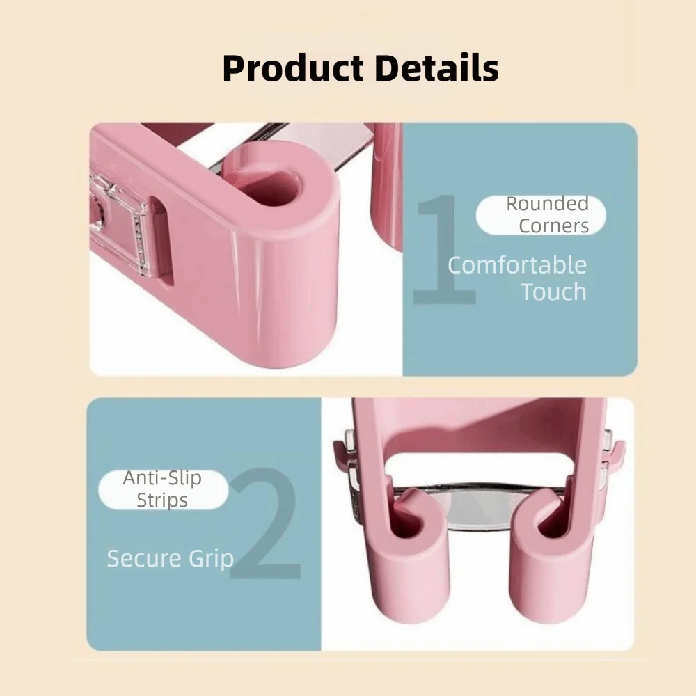 Picture 5: 3PCS Plastic Suction Cup Mop Holder Wall Mounted Waterproof Mop Storage Rack Space Saving Broom Storage Brackets Living Room