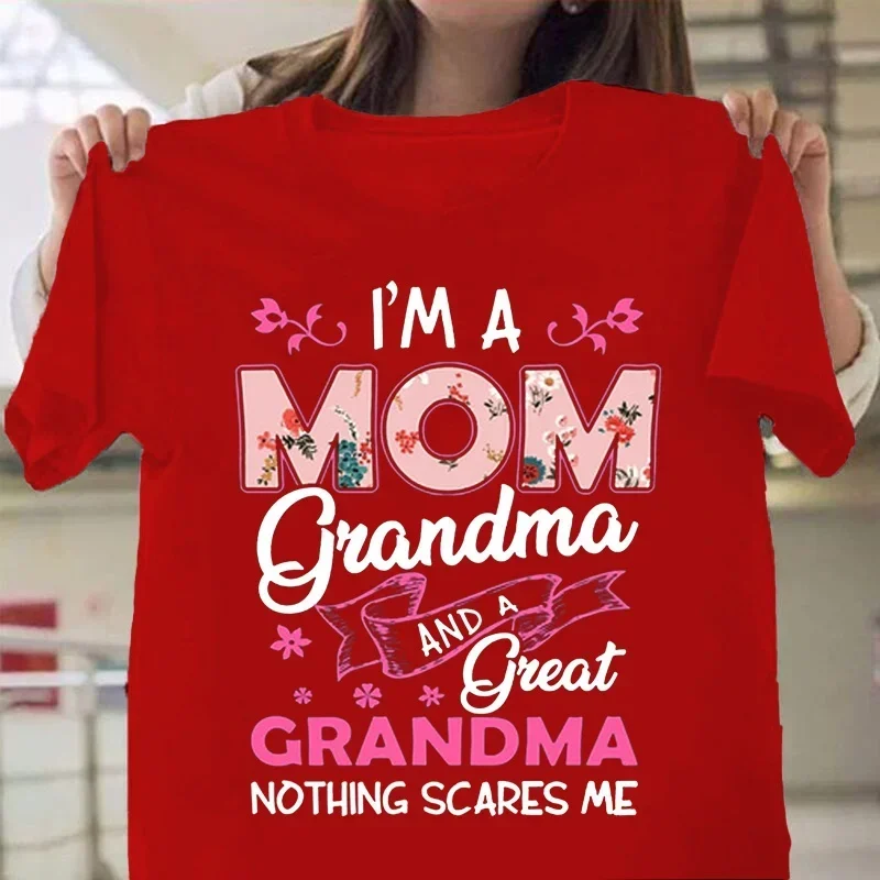 Ich bin eine Mutter Oma und eine tolle Oma drucken Frauen T-Shirt lässig lustige T-Shirts Kurzarm Oma Tops Frauen Tumblr Streetwear