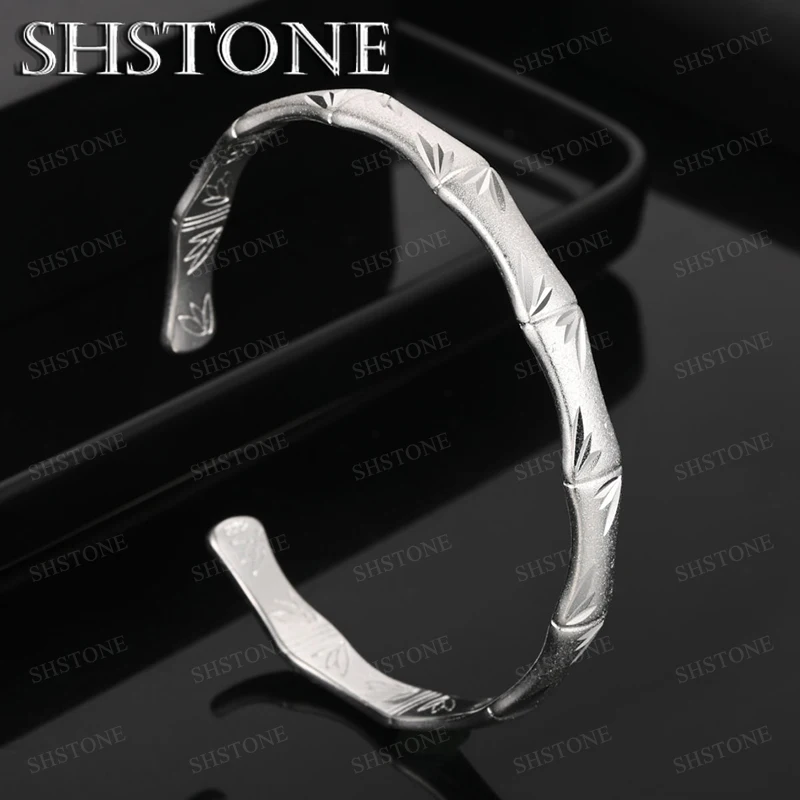 

925 Sterling Silver Bangle Fashion Boutique Jewelry For Women Sweet Valentine's Day Wedding Party Delicate Gift Accessories