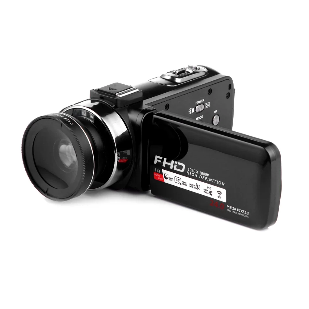 1080 P 3.0 inch LCD 270 degree rotation 16X digital zoom mini high definition digital camera