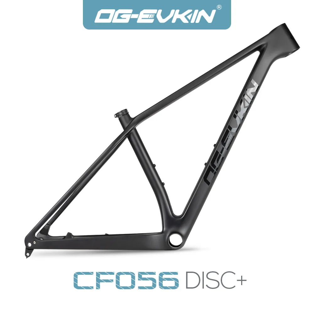 OG-EVKIN CF056 Frame MTB 29 Carbon 148*12mm Boost Bike Straight Headtube 28.6mm BB92 Disc Brake Full Inner Cable Hardtail 2.4in