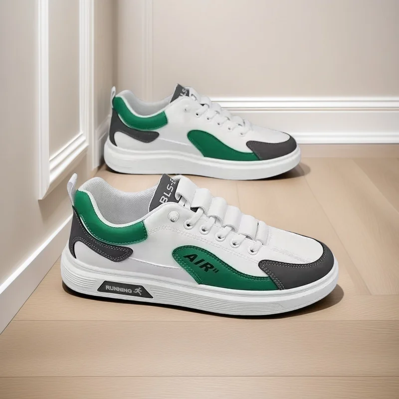 2025 News Hot Men's Shoes with Leather Surface, Low Cut, Fashionable, Trendy, Running and Sports, One Foot Men's Casual Shoes image 2