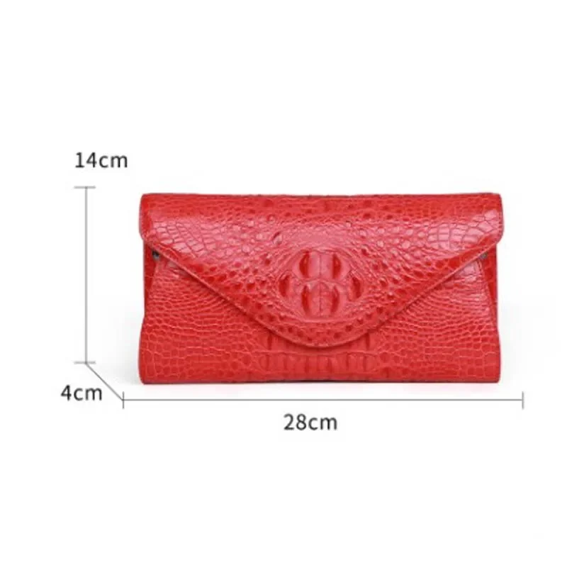 dongou crocodile Female bag envelope party package  chain  One shoulder  women