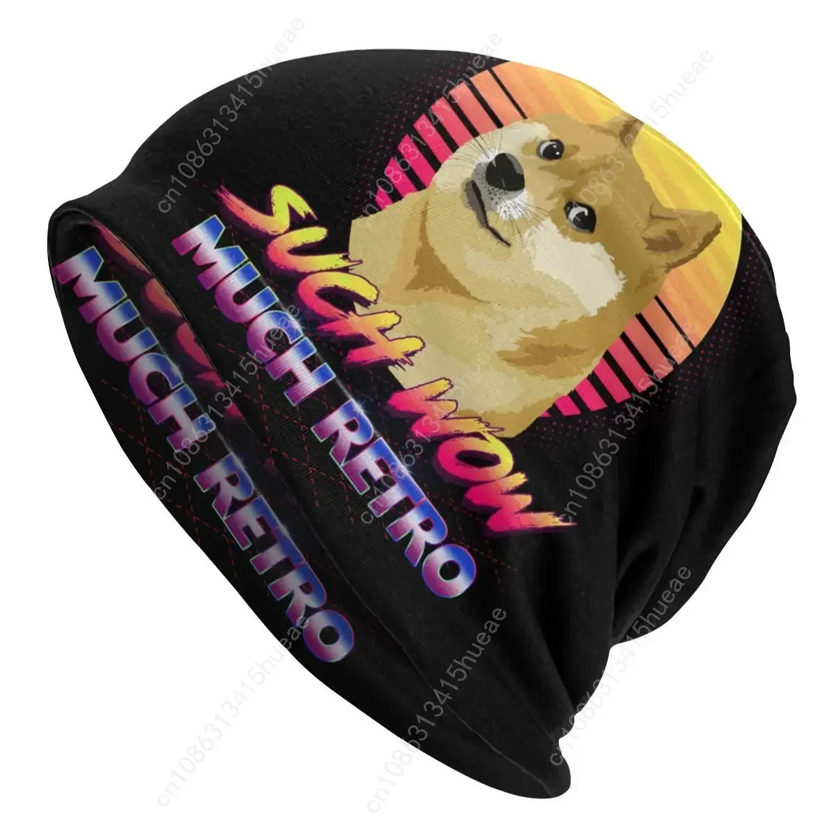 Hippie Samurai Japanense Cheems Meme Skullies Beanies Men Women Winter Warm Slouchy Beanie Hat Knitting Bonnet Cap for Ski