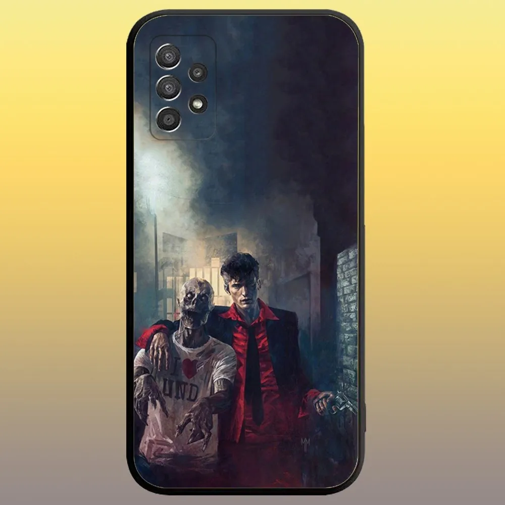 Custodia per telefono Comics Dylan Dog per SamsungA 91,80,73,72,71,70,53,52,51,42,41,40,32,31,30,22,21,20,13 S 4G 5G Custodia morbida nera