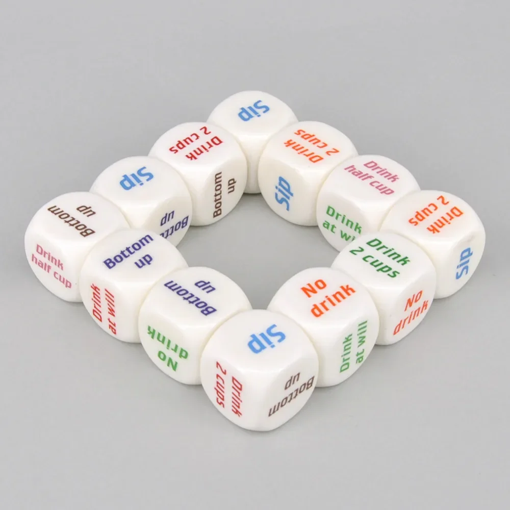 3Pcs New Funny Drinking Sip Dice Roll Decider Die Game Party Bar Club Pub Gift Toy
