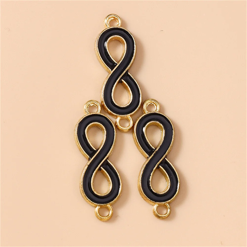 Leslie 20 Stück 10x27mm Emaille Bunte Unendlichkeitssymbol-Anhänger für Schmuckherstellung DIY Unendlichkeits-Anhänger Armband Halskette Zubehör – Detail 7