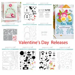 Get Well Sentiments Mini Stamps Set Laced Edges Metal Cutting Dies Stencils Drawing Paper DIY Scrapbooking Hot Foil Embossing