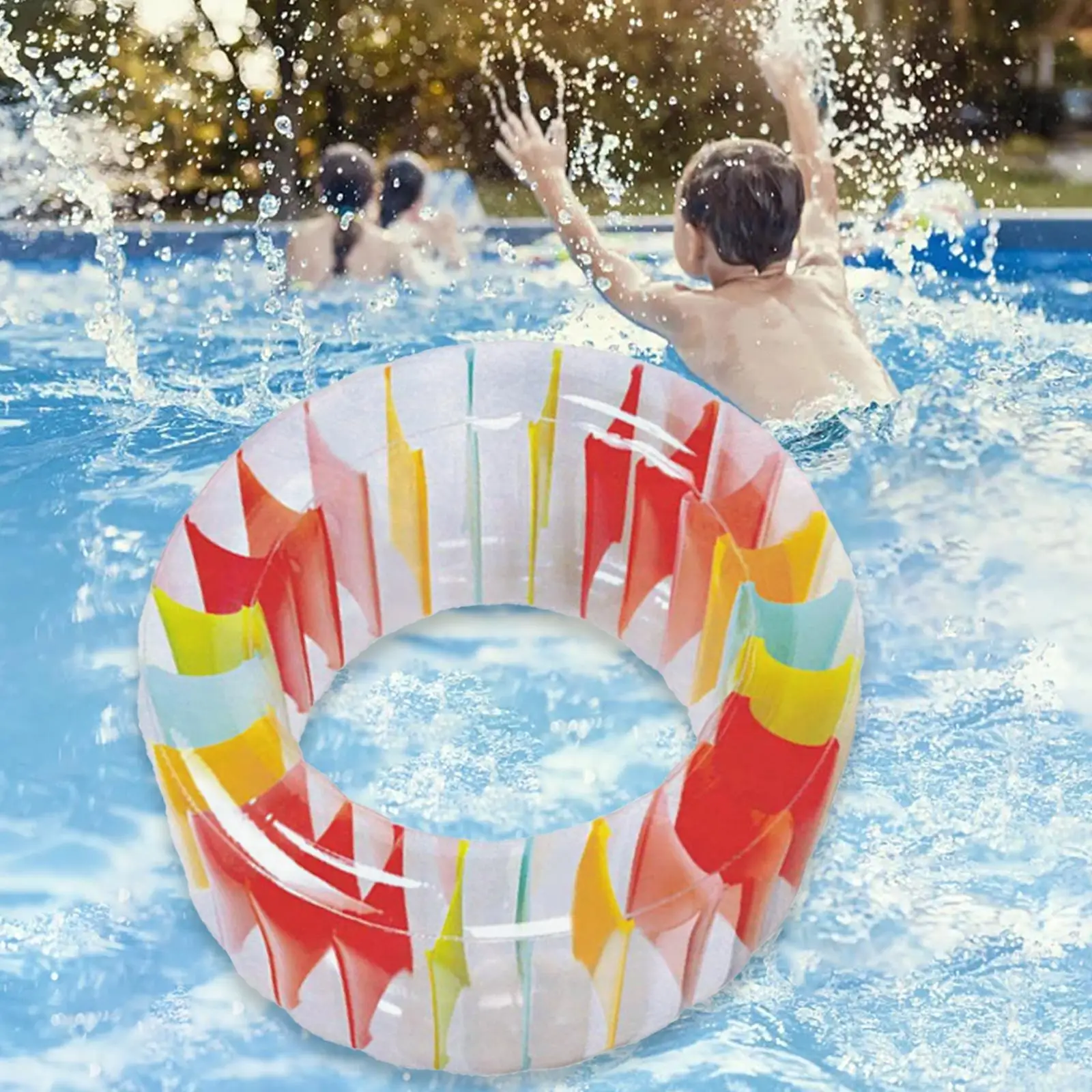 Inflatable Water Wheel Roller Float Strong PVC Pool Toy for Summer Party Lawn Swimming Water Play