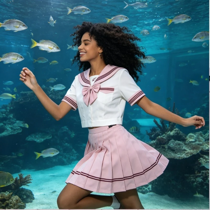 original-pink-pure-desire-feng-shui-handmade-uniform-college-style-pleated-skirt-two-piece-set-japanese-versatile-girl-set