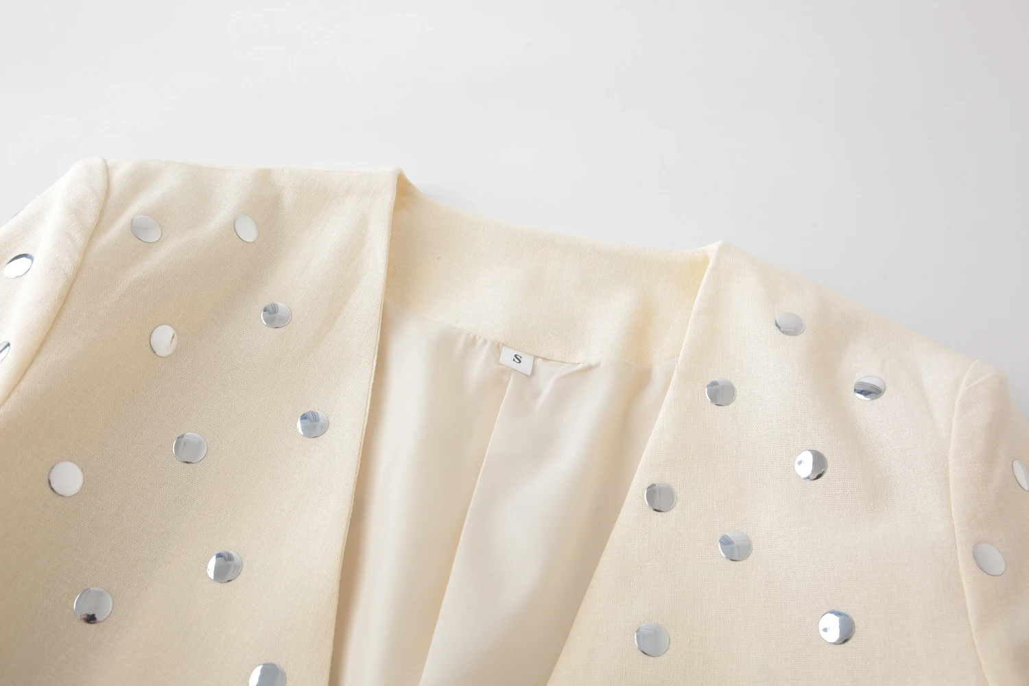 

Y2K Rivet Blazer Women's High Street Cardigan Blazer Jacket 2025 New Spring Summer Fashion Elegant Casual Mujer Blazer