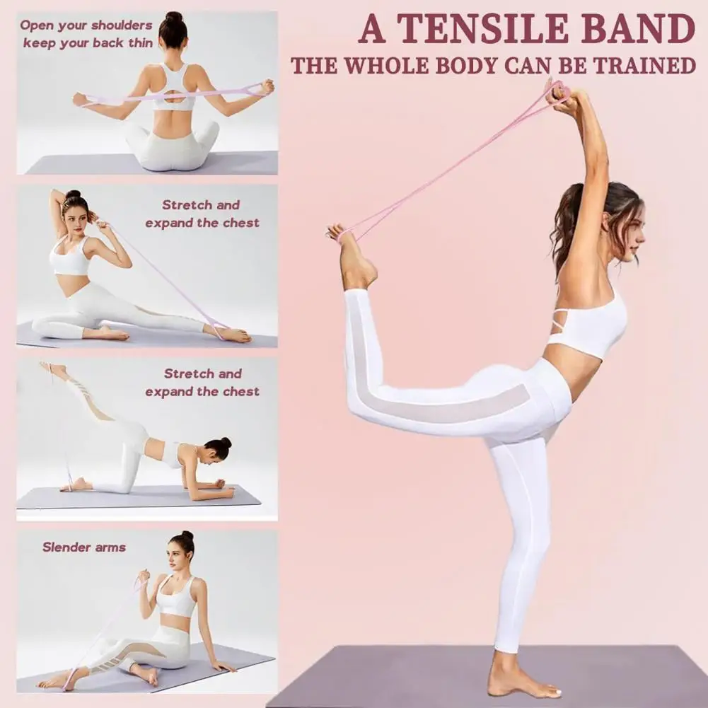 Figure 8 Resistance Band Arm Workout Elastic Band Figure 8 Exercise Resistance Band Shoulder Stretch Fitness Strap for Men