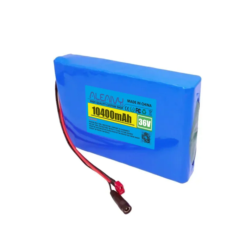 Paket Baterai Lithium 10S4P 36V 10.4Ah 42V 10400MAh 250W-500W Baterai Daya Tinggi untuk Skuter Listrik, dengan BMS