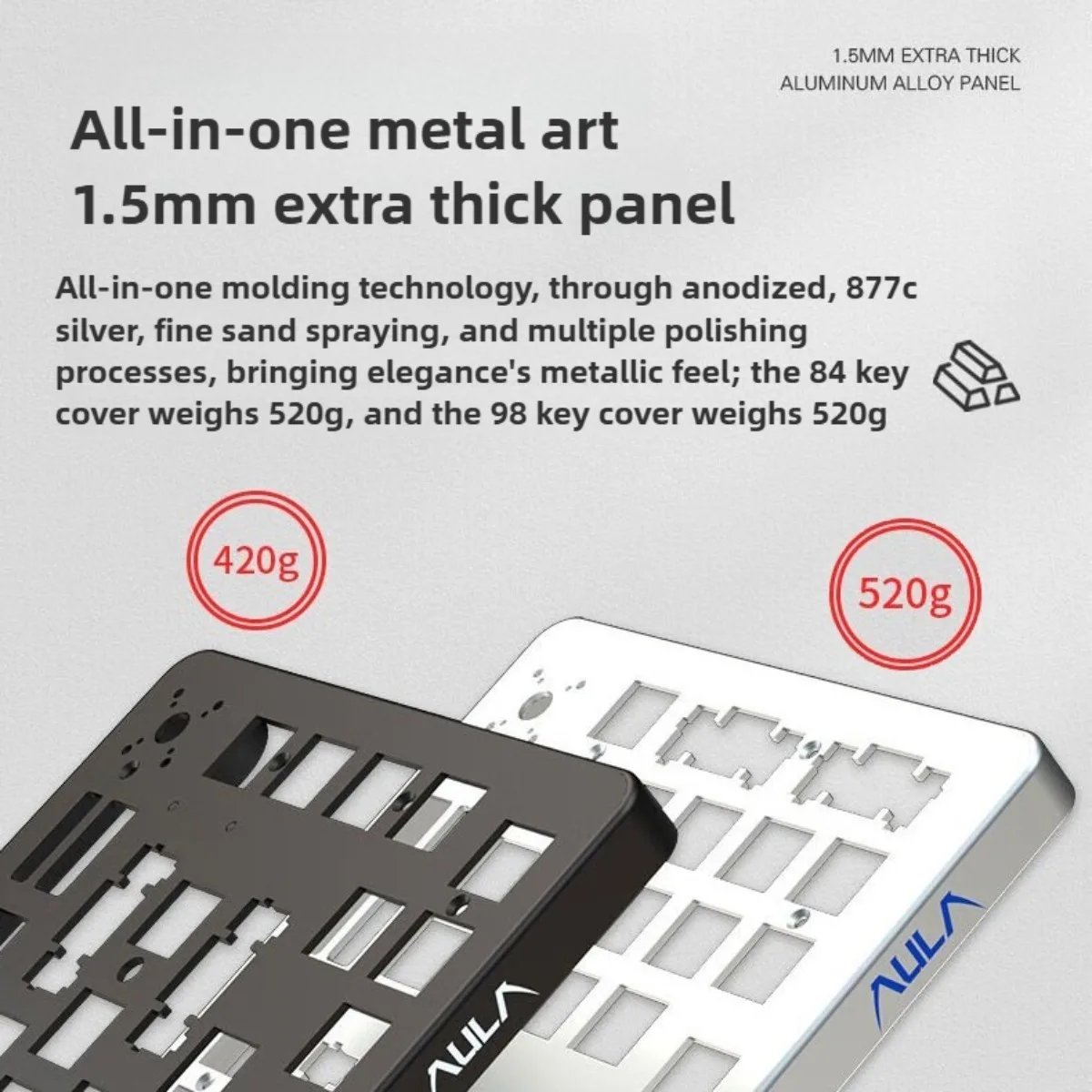 AULA F3060 Wired Keyboard Full Key Hot Swappable Aluminum Alloy Panel RGB Gaming Keyboard with Metal Knobs Game Accessories Gift - Image 4