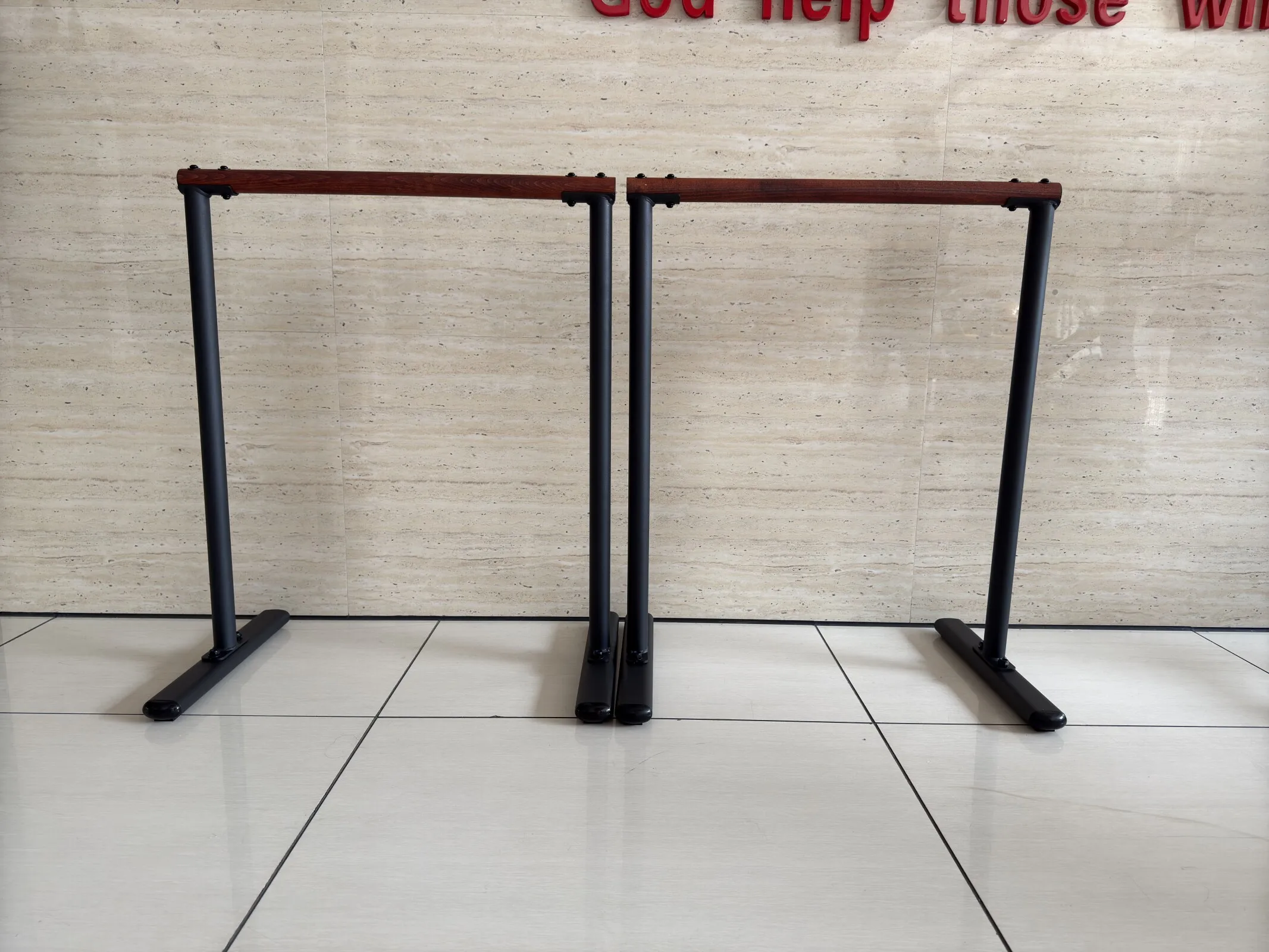 Versatile Wooden Parallel Bars - Multi-Use Handstand Bars for Stretching & Skill Building