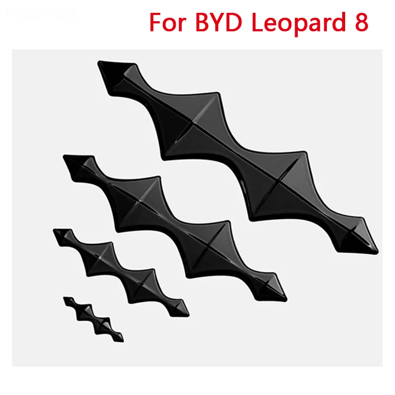 دارث فيدر شعار سيارة ملصق مزخرفة ل BYD ليوبارد 8 2024 2025 الأمامي والخلفي اسودت علامة محور عجلات شعار لوازم السيارات