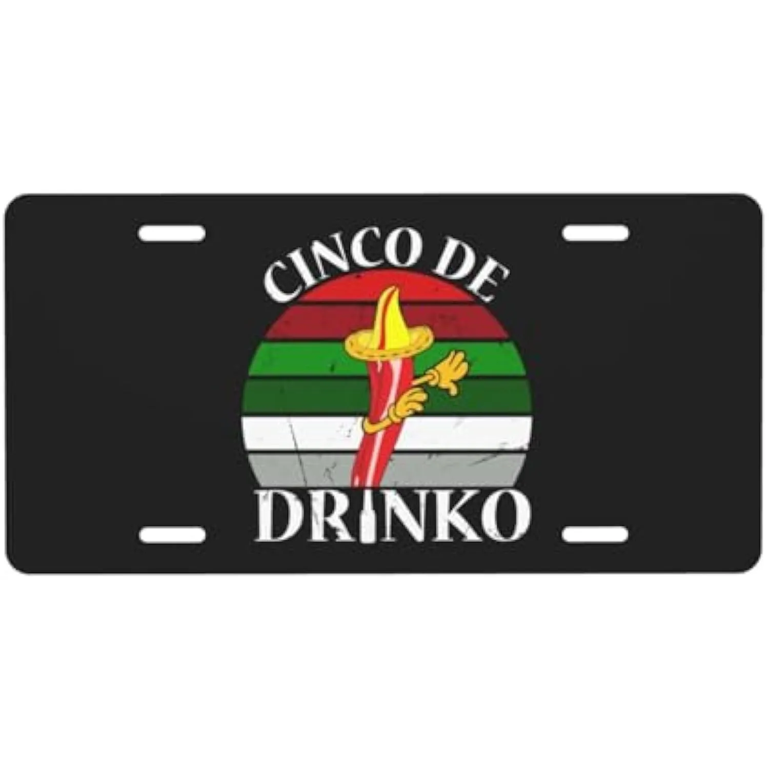 

Декоративная алюминиевая табличка с надписью Cinco De Drinko Chili Pepper, имитирующая номерной знак