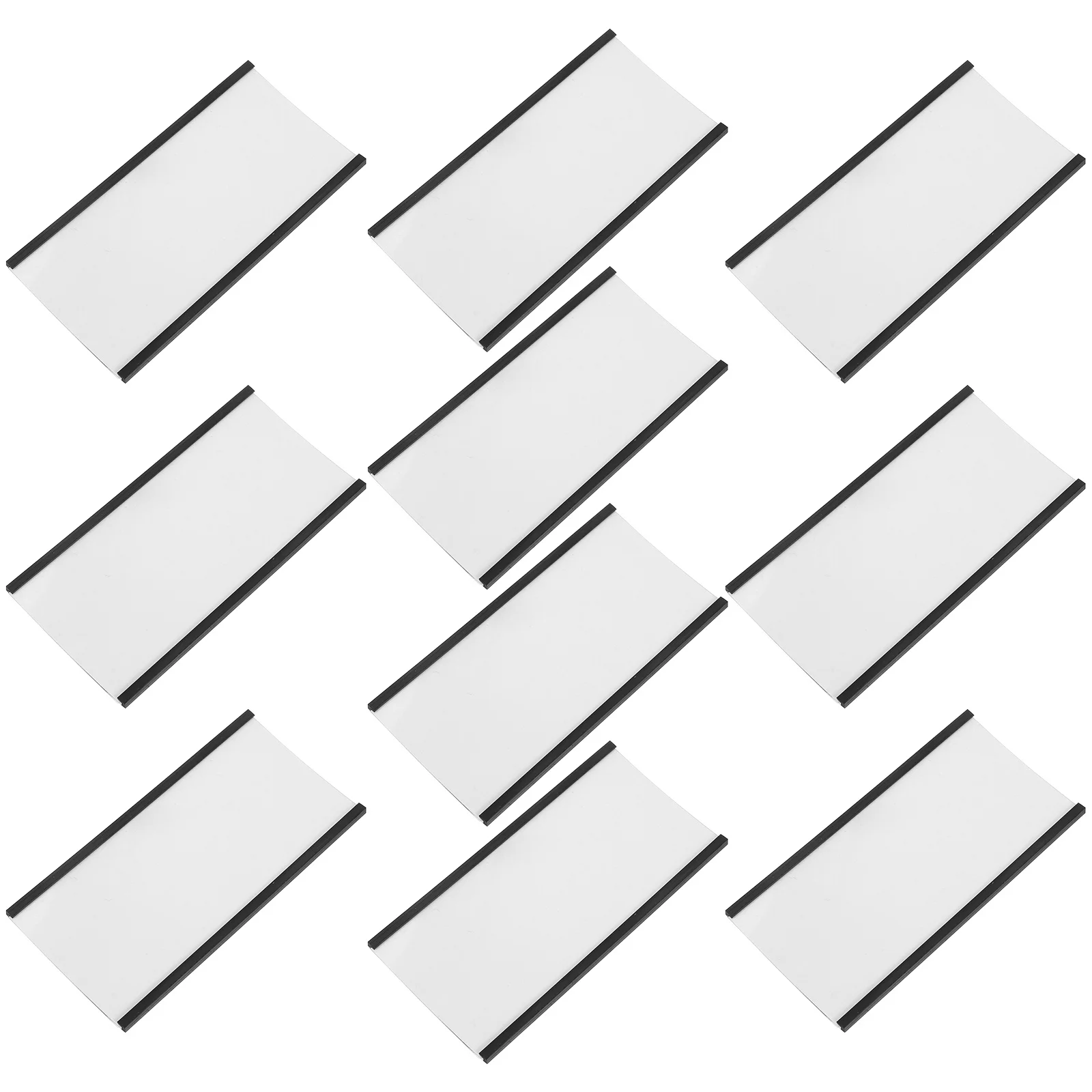 10 مجموعة حامل ملصقات مغناطيسي قابل لإعادة الاستخدام وقابل للاستبدال لأرفف المستودعات وأبواب الثلاجة وأدراج الأدوات المكتبية #2