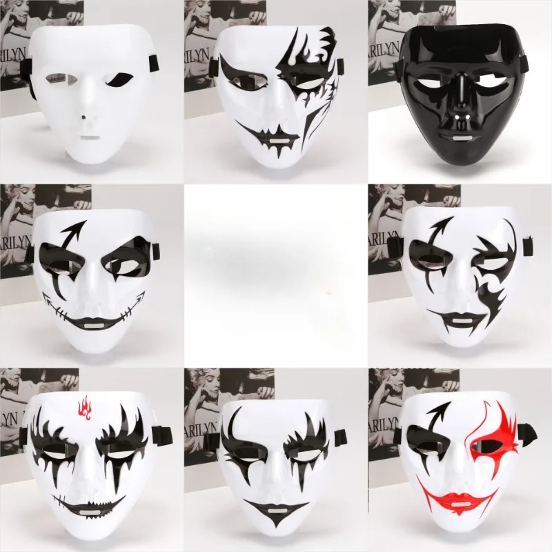 Mask Dancer Street Dance Mask Eco-friendly PVC Hand Painted Hip Hop Ghost Walk Dance Pattern Dance Mask