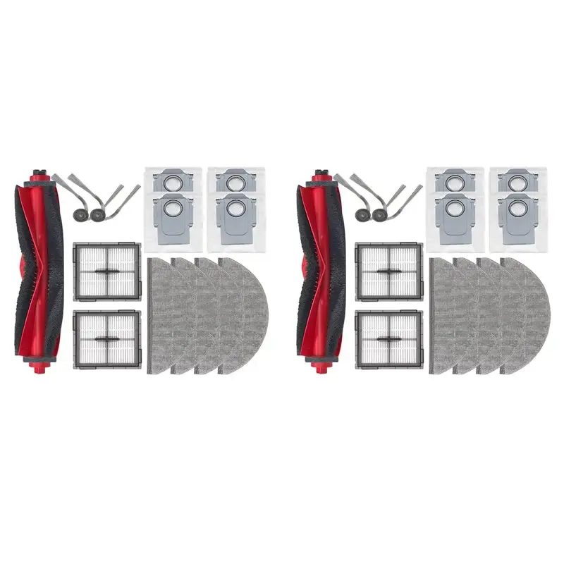 

【НАБОР】2 комплекта аксессуаров для Roborock Q8 Max Pro / Q8 Max Pro+ / Q8 / Q8 / Q8+: основная и боковые щетки, салфетки для мытья, фильтры, мешки для сбора пыли