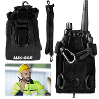 Nylon Walkie Talkie Pouch Adajustable Strap Two Way Radio Carrying Case Interphone Holster for Baofeng UV-5R UV-82 UV-9R