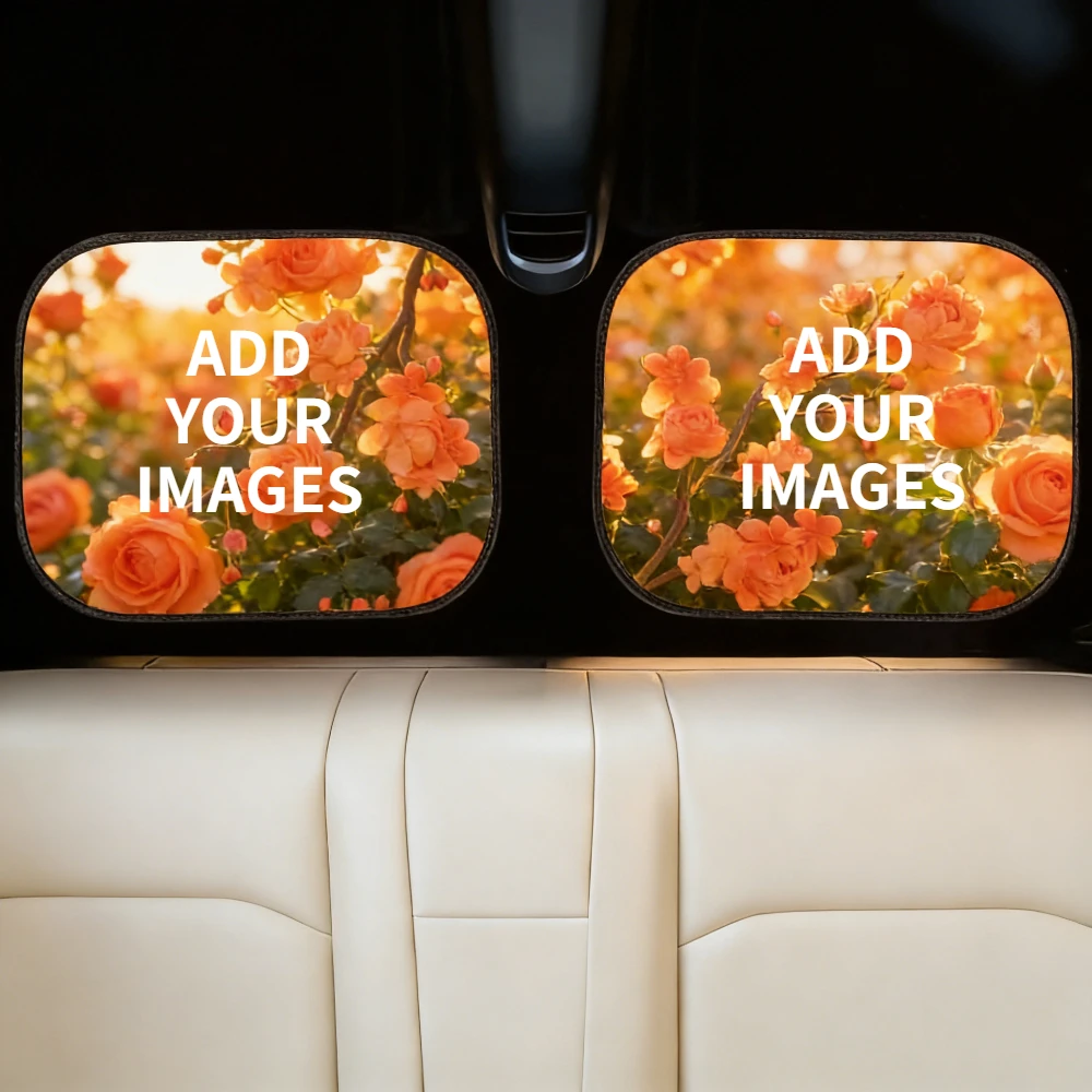 1 Set/2 Sets Custom Car Floor Mats with Personalized Image Design, Durable & Easy To Clean Interior Accessories view 3