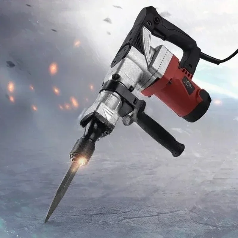 220V 2350W Industrial Electric Pick High Power Slotted Wall Break Concrete Professional Single-Use Electric Pick Tools