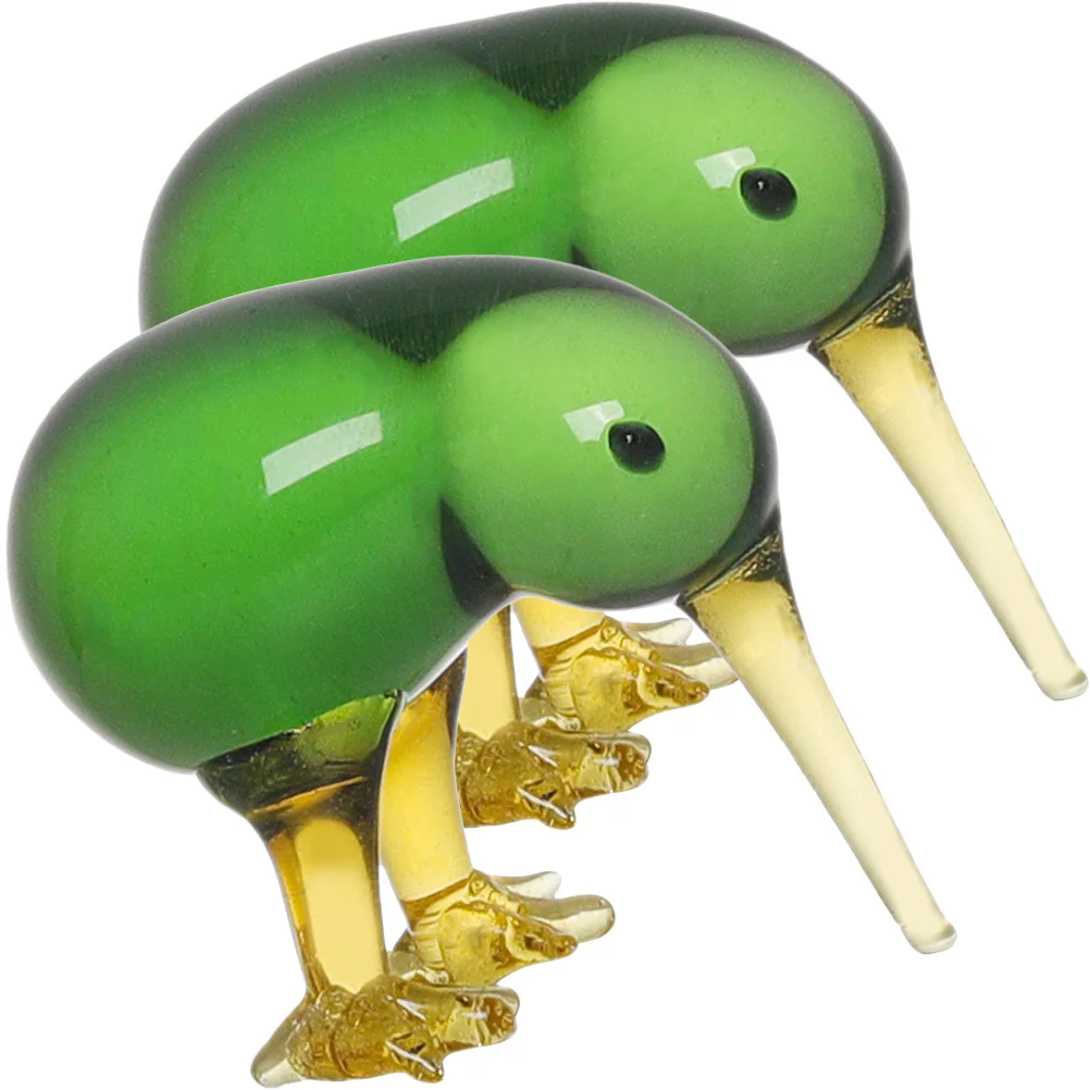 

2Pcs Crystal Bird Ornament Natural Vivid Design Suitable for Tabletop Cake Miniature House Plant Pot Wall Shelf Decoration