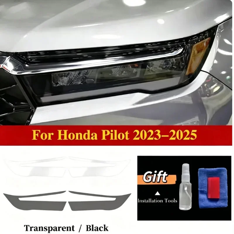 

For Honda Pilot 2023-2025 Car Headlight TPU PPF Protective Pre Cutting Film Smoke Black Transparent Anti-Scratch Repair Stickers