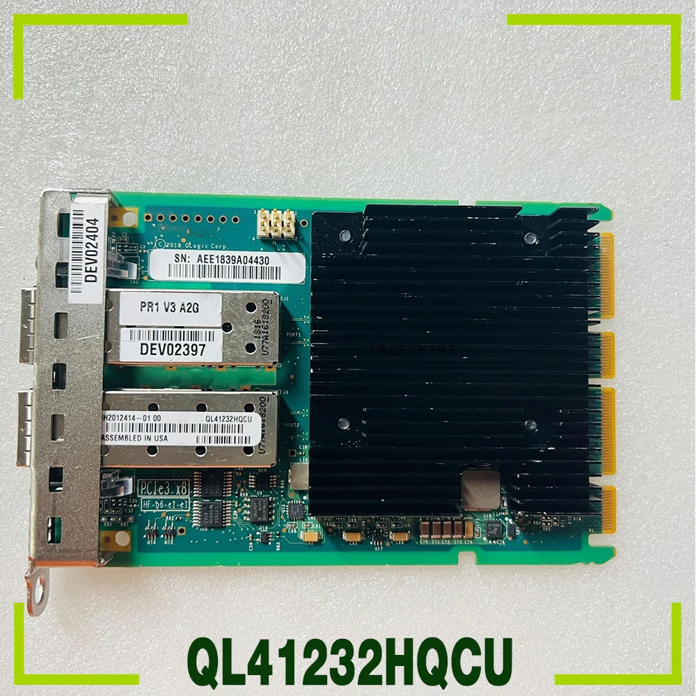 For Qogic QL41232HQCU 10/25G SFP+Dual Port 10G Fiber Optic Net-work Card H2012414-01