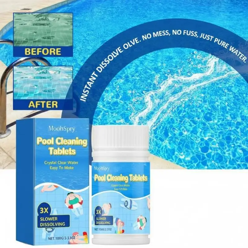 Limpiador para invierno de piscinas, clarificador de agua de acción rápida, floculante, previene la turbidez, elimina el olor, perfecto para piscinas familiares