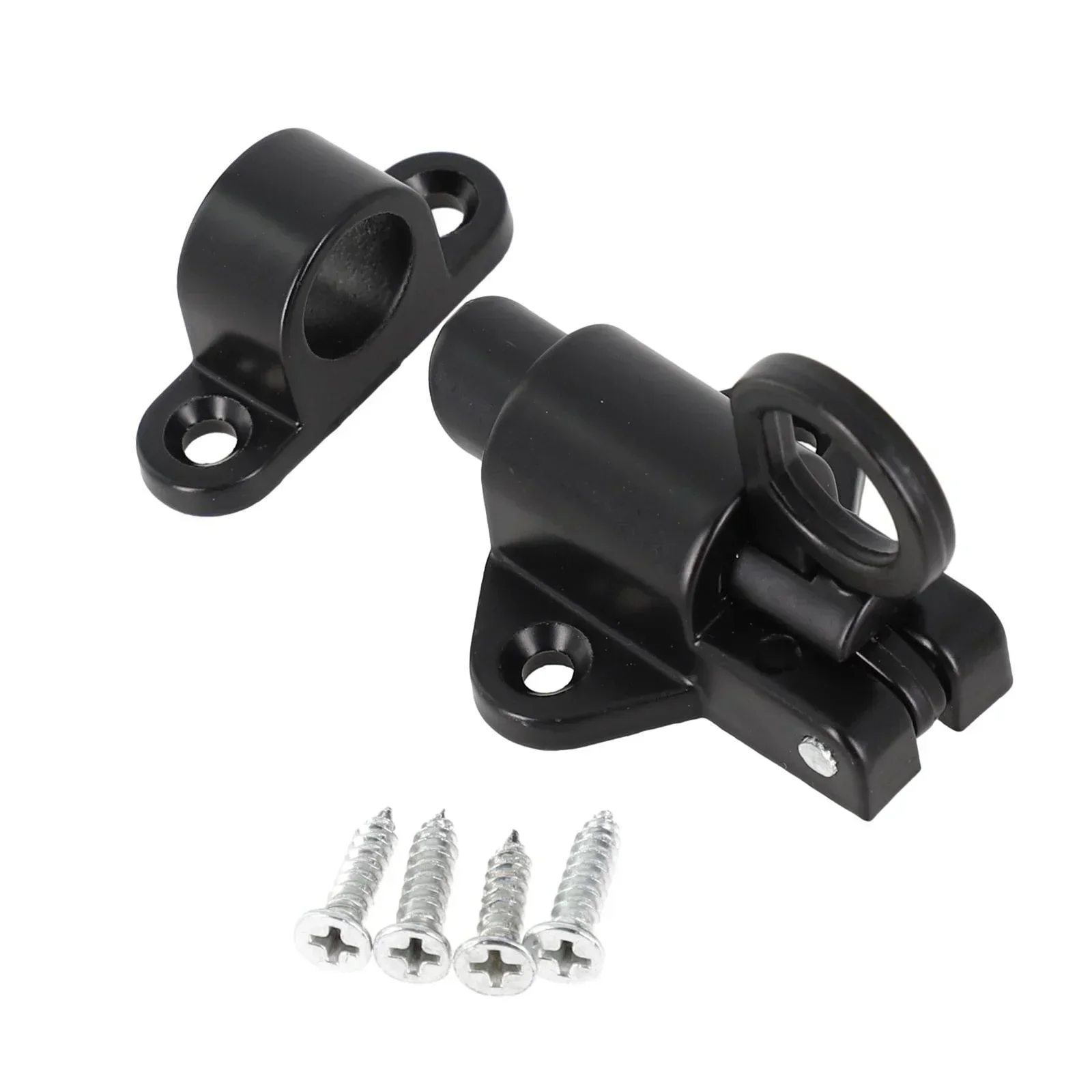 Liga de alumínio Sliding Ring Door Pin, Automatic Sash Lock, Fits para gabinete, Shed, Armazém, 4,13x2,36x2,17 polegadas, 1Pc