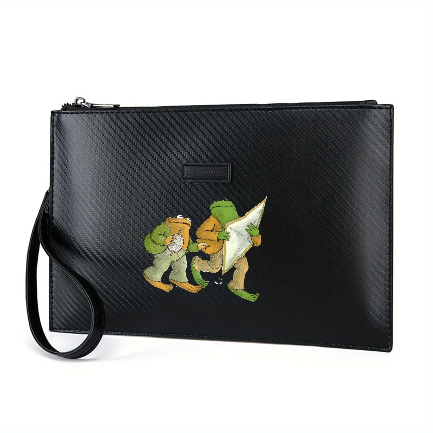 

Лягушка со шпулькой и прогулкой на воздушном воздухе. Элегантная мужская сумка из искусственной кожи с принтом. Модная и практичная для повседневной носки.