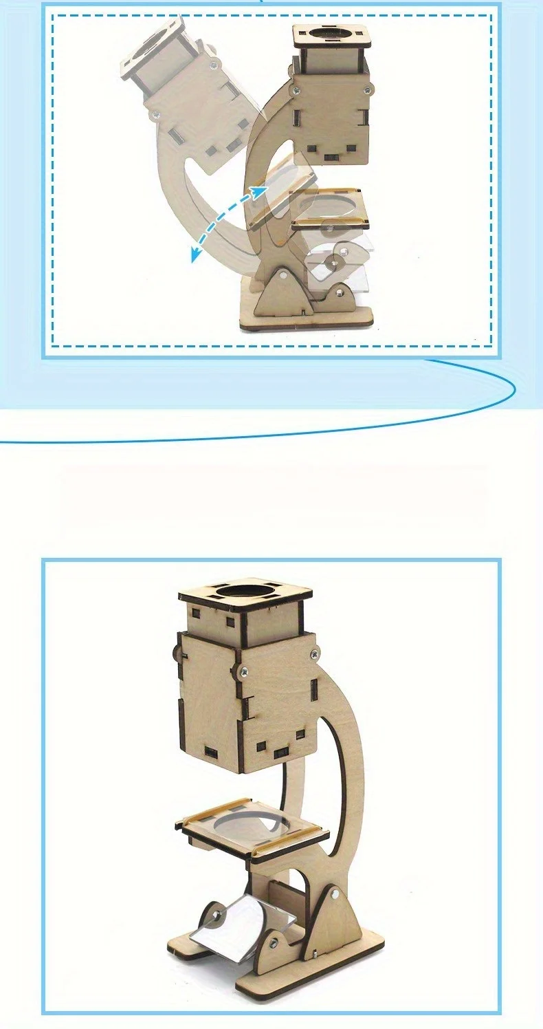 DIY Mikroskop-Bagger-Roboter-Modellbausatz - Wissenschafts- und Technologie-Trendspielzeug für kleine Projekte und pädagogische Experimente – Detail 3