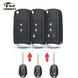 Dandkey Car Remote Key Shell Fob 2/3/4 Buttons Replacement Modified Key Case Shell For Toyota Camry RAV4 Corolla TOY43 Blade