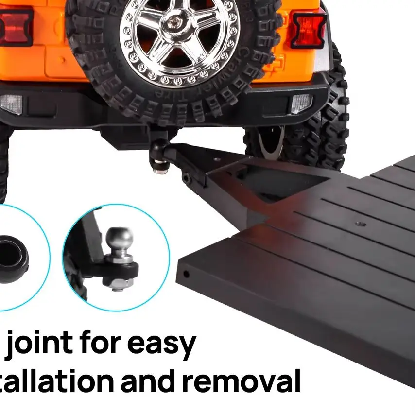 

9IMOD бортовой автомобильный прицеп с шаровой головкой, двойной ось для масштаба 1/18, радиоуправляемый гусеничный автомобиль TRX4M, обновленный универсальный тропитель