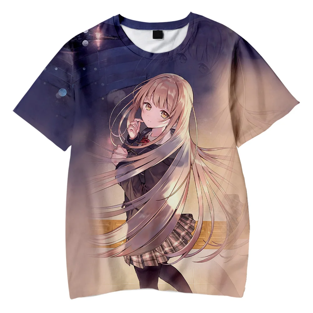 Anime De Angel Volgende Deur Bederft Me Rotte T-shirts Vrouwen Mannen O-hals Korte Mouwen T-shirt Casual Streetwear Zomer Kleding