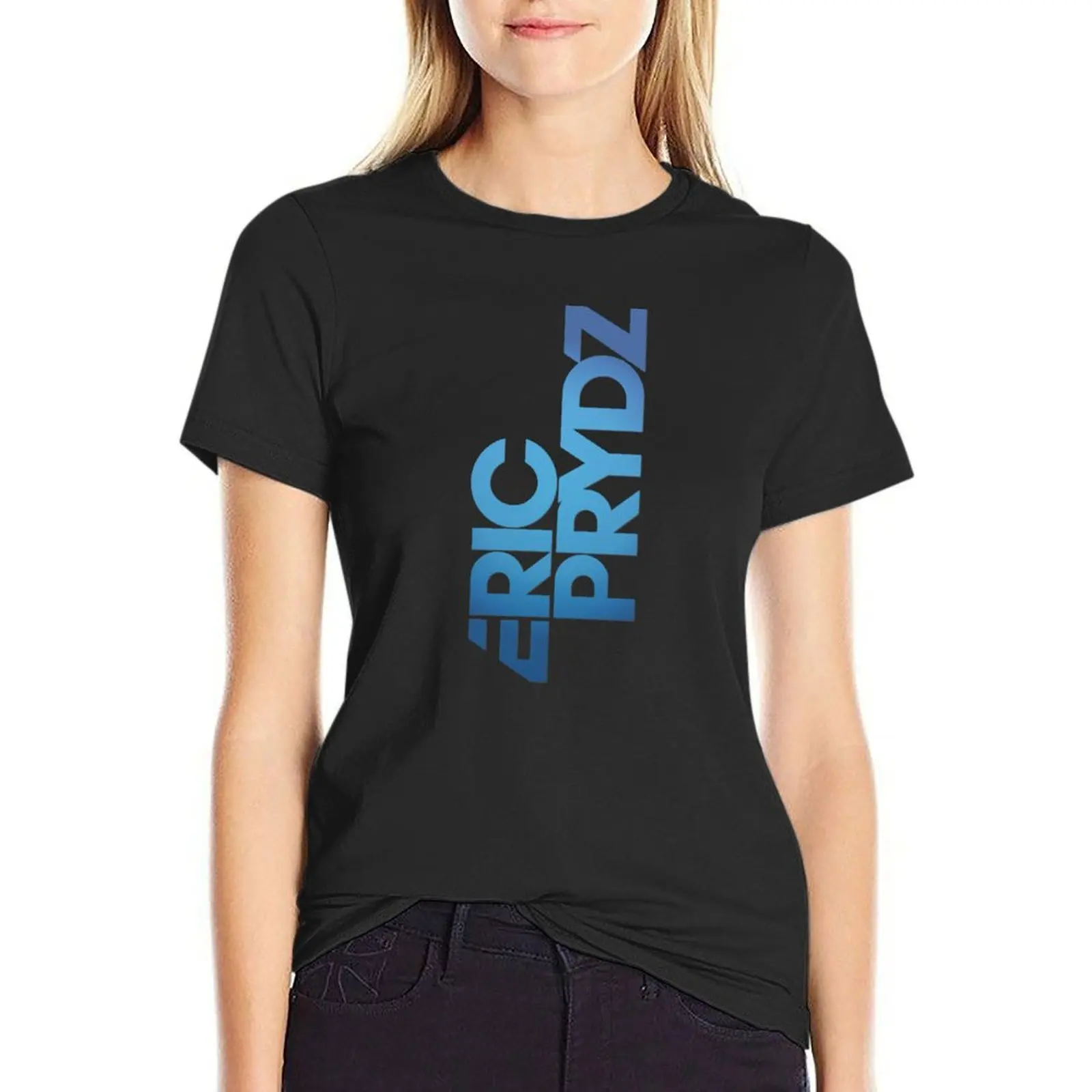 

Vertical design Eric Prydz blue color best seller T-Shirt plus sizes funny t shirts for Women graphic