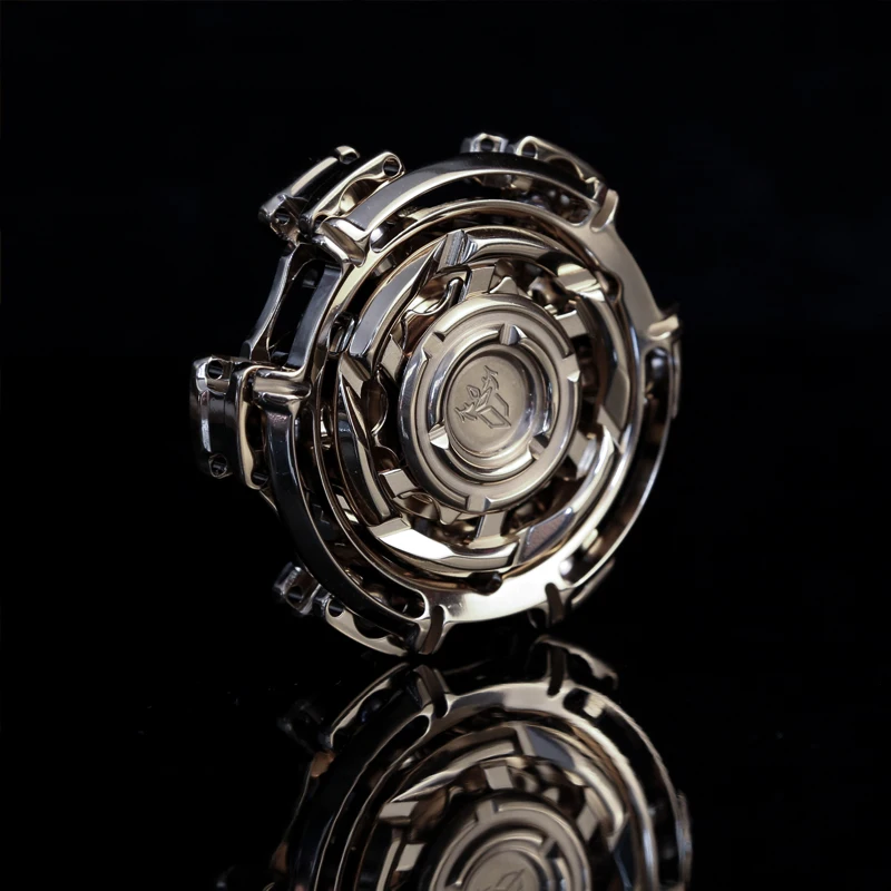 نحت طريقة الارتباط المتعددة الدائري مع الشوكة الرنانة جيروسكوب EDC تململ سبينر ADHD القلق الإجهاد لعب للكبار هدية