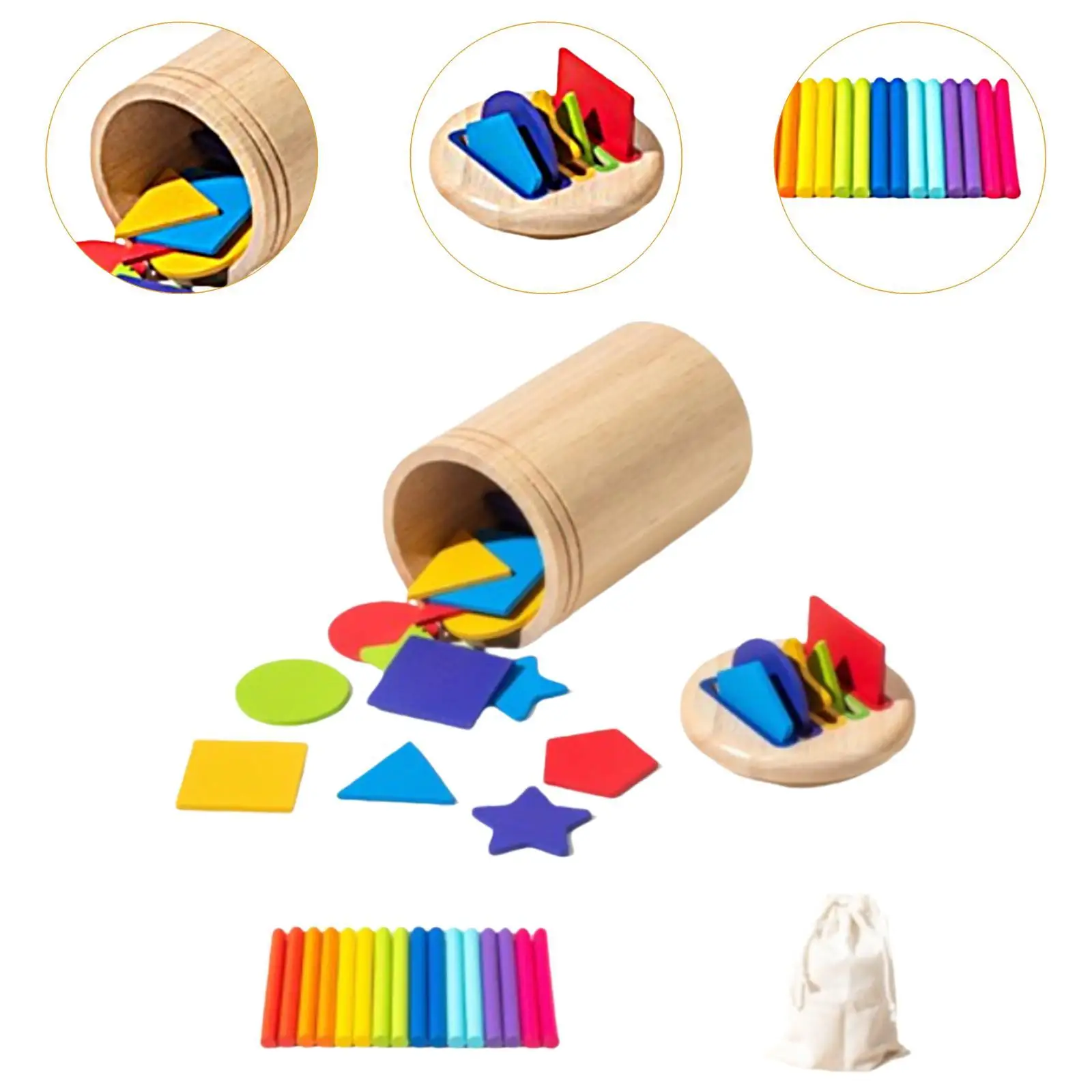 Rompecabezas sensorial de clasificación de colores, palos de clasificación de colores, taza de clasificación, juguetes educativos, juguetes para niños pequeños Montessori, regalo para niños y niñas