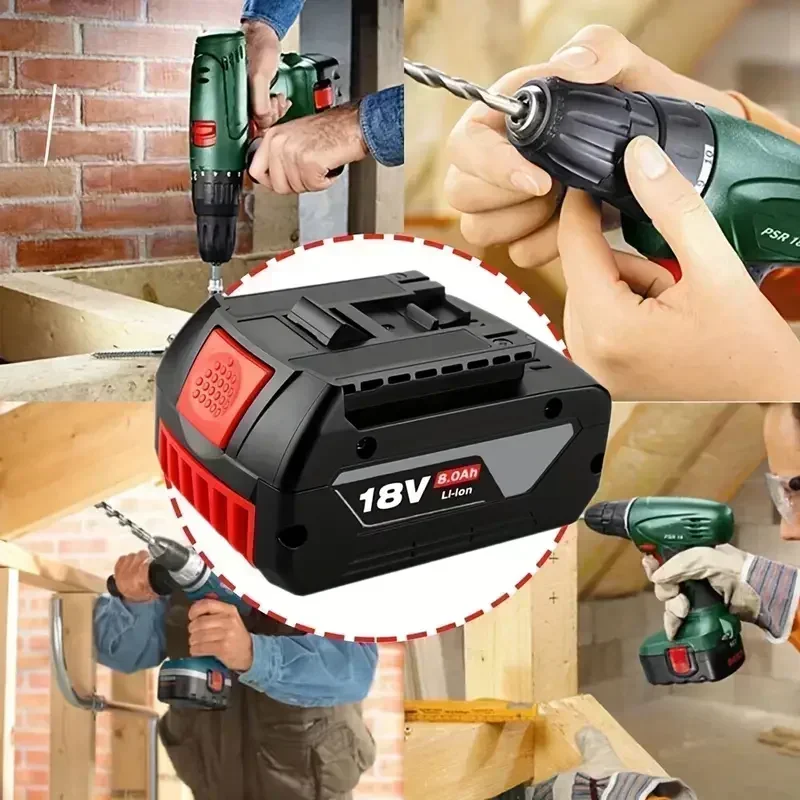 Wiederaufladbare 18V-Akkus für BOSCH 18V Performance 8,0Ah LITHIUM-ION GDS250-Li GSR180-Li GKS185-Li GWS180-Li GSB185-Li Akku – Detail 5